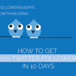 #Twitter Day 2 – Get 1,000 Twitter Followers in 10 Days [#1kfollowers10days #GrowthHacking]