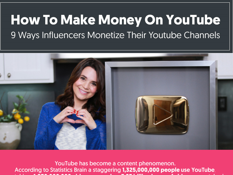How to Make Money on Youtube: 9 Ways Influencers Monetize Their Youtube Channels [Infographic]