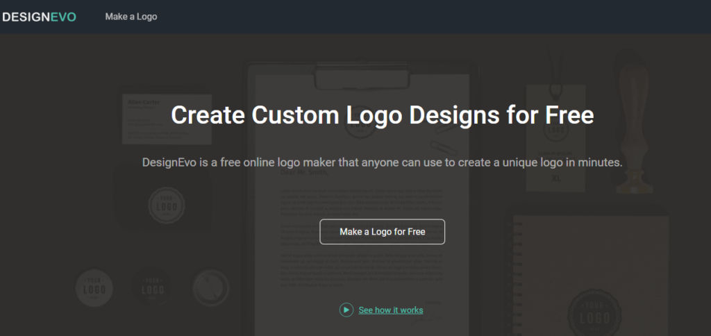 Make a Custom Logo with DesignEvo - Visual Contenting