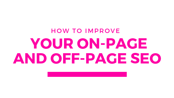 improve on and off page seo