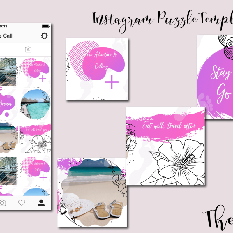 The Call Instagram Puzzle Canva Template