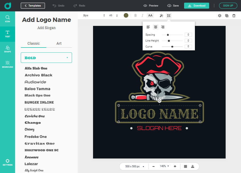 Customize your logo.