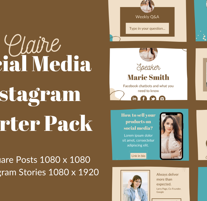 Claire Social Media Instagram Starter Pack
