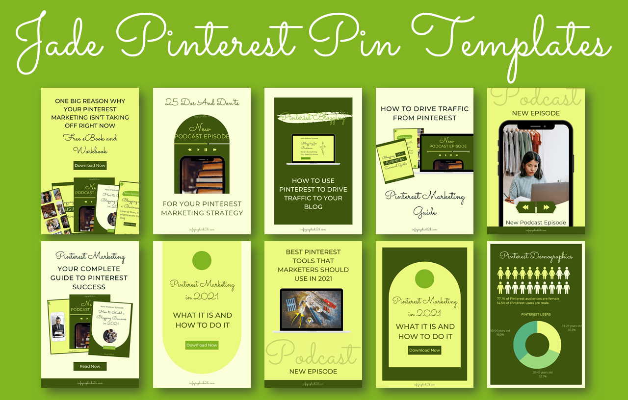 Jade Pinterest Pin Templates