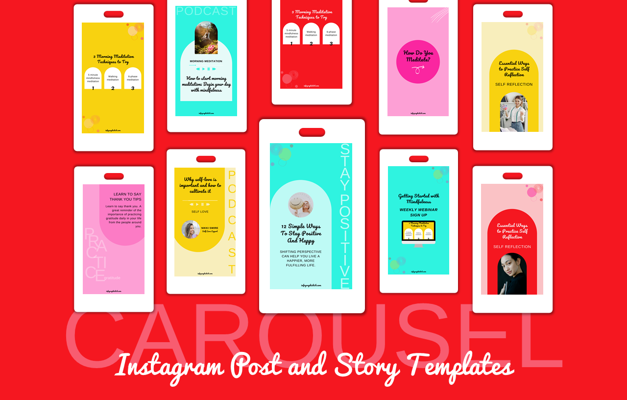 Showcase Keira Wellness Instagram Story and Post Templates