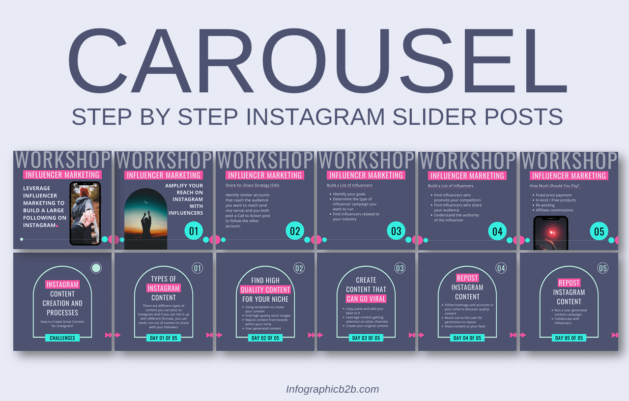 40 Instagram Carousel Post Templates for Online Course Creator